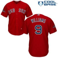 Boston Red Sox #9 Ted Williams Red New Cool Base 2018 World Series Champions Stitched MLB Jersey