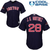 Boston Red Sox #28 J. D. Martinez Navy Blue New Cool Base 2018 World Series Champions Stitched MLB Jersey