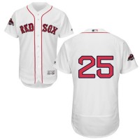 Boston Red Sox #25 Steve Pearce White Flexbase Authentic Collection 2018 World Series Champions Stitched MLB Jersey