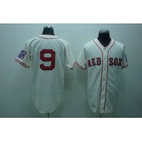Mitchell and Ness 1939 Boston Red Sox #9 Ted Williams Stitched Cream Throwback MLB Jersey