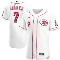 Cincinnati Cincinnati Reds #7 Eugenio Suarez Men's Nike White Home 2020 Authentic Player MLB Jersey