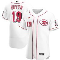 Cincinnati Cincinnati Reds #19 Joey Votto Men's Nike White Home 2020 Authentic Player MLB Jersey