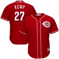 Men's Cincinnati Reds #27 Matt Kemp Majestic Scarlet Alternate Official Cool Base Player Jersey