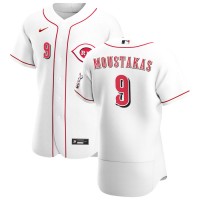Cincinnati Cincinnati Reds #9 Mike Moustakas Men's Nike White Home 2020 Authentic Player MLB Jersey
