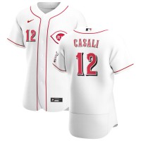 Cincinnati Cincinnati Reds #12 Curt Casali Men's Nike White Home 2020 Authentic Player MLB Jersey