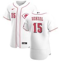 Cincinnati Cincinnati Reds #15 Nick Senzel Men's Nike White Home 2020 Authentic Player MLB Jersey