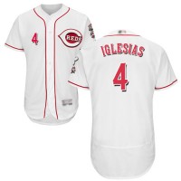 Cincinnati Reds #4 Jose Iglesias White Flexbase Authentic Collection Stitched MLB Jersey