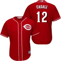 Cincinnati Reds #12 Curt Casali Red New Cool Base Stitched MLB Jersey