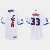 Cincinnati Cincinnati Reds #33 Jesse Winker 2021 Mlb All Star Game Fan's Version White Jersey