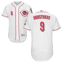 Cincinnati Reds #9 Mike Moustakas White Flexbase Authentic Collection Stitched MLB Jersey