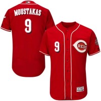 Cincinnati Reds #9 Mike Moustakas Red Flexbase Authentic Collection Stitched MLB Jersey