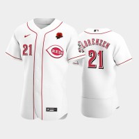 Cincinnati Cincinnati Reds #21 Michael Lorenzen Men's Nike Authentic 2021 Memorial Day MLB Jersey - White
