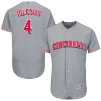 Cincinnati Reds #4 Jose Iglesias Grey Flexbase Authentic Collection Stitched MLB Jersey