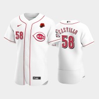 Cincinnati Cincinnati Reds #58 Luis Castillo Men's Nike Authentic 2021 Memorial Day MLB Jersey - White