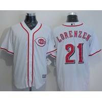 Cincinnati Reds #21 Michael Lorenzen White New Cool Base Stitched MLB Jersey