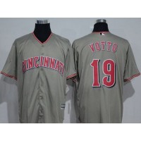 Cincinnati Reds #19 Joey Votto Grey New Cool Base Stitched MLB Jersey