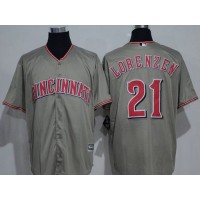 Cincinnati Reds #21 Michael Lorenzen Grey New Cool Base Stitched MLB Jersey