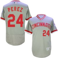 Cincinnati Reds #24 Tony Perez Grey Flexbase Authentic Collection Cooperstown Stitched MLB Jersey