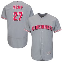Cincinnati Reds #27 Matt Kemp Grey Flexbase Authentic Collection Stitched MLB Jersey