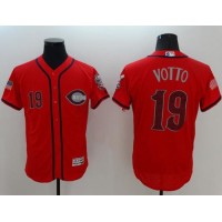 Cincinnati Reds #19 Joey Votto Red Fashion Stars & Stripes Flexbase Authentic Stitched MLB Jersey