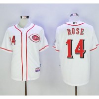 Cincinnati Reds #14 Pete Rose White Cool Base Stitched MLB Jersey
