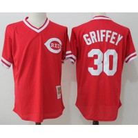 Mitchell And Ness Cincinnati Reds #30 Ken Griffey Red Throwback Stitched MLB Jersey