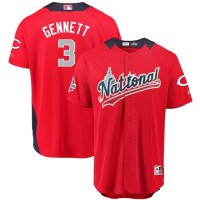 Cincinnati Reds #3 Scooter Gennett Red 2018 All-Star National League Stitched MLB Jersey