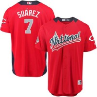 Cincinnati Reds #7 Eugenio Suarez Red 2018 All-Star National League Stitched MLB Jersey