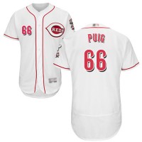 Cincinnati Reds #66 Yasiel Puig White Flexbase Authentic Collection Stitched MLB Jersey