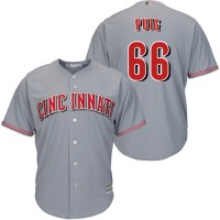 Cincinnati Reds #66 Yasiel Puig Grey New Cool Base Stitched MLB Jersey