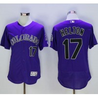 Colorado Rockies #17 Todd Helton Purple Flexbase Authentic Collection Stitched MLB Jersey