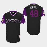 Colorado Rockies #48 German Marquez Black Players Weekend Authentic Stitched MLB Jersey