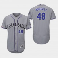 Colorado Rockies #48 German Marquez Grey Flexbase Authentic Collection Stitched MLB Jersey