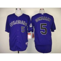 Colorado Rockies #5 Carlos Gonzalez Purple Cool Base Stitched MLB Jersey