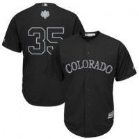 Colorado Colorado Rockies #35 Chad Bettis Majestic 2019 Players' Weekend Cool Base Player Jersey Black