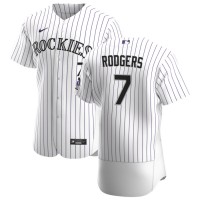 Colorado Colorado Rockies #7 Brendan Rodgers Men's Nike White Home 2020 Authentic Player MLB Jersey