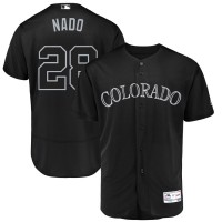 Colorado Colorado Rockies #28 Nolan Arenado Nado Majestic 2019 Players' Weekend Flex Base Authentic Player Jersey Black