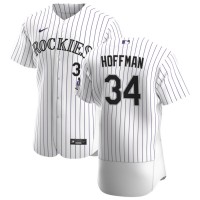 Colorado Colorado Rockies #34 Jeff Hoffman Men's Nike White Home 2020 Authentic Player MLB Jersey