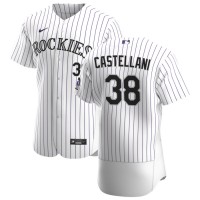 Colorado Colorado Rockies #38 Ryan Castellani Men's Nike White Home 2020 Authentic Player MLB Jersey