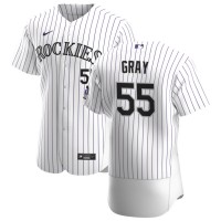 Colorado Colorado Rockies #55 Jon Gray Men's Nike White Home 2020 Authentic Player MLB Jersey