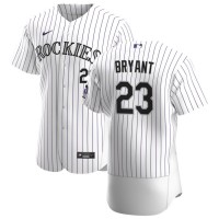 Colorado Colorado Rockies #23 Kris Bryant Men's Nike White Home 2020 Authentic Player MLB Jersey
