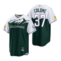Colorado Colorado Rockies #37 Alex Colome Green Men's MLB Nike 2022 City Connect Game Jersey