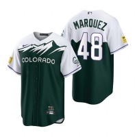 Colorado Colorado Rockies #48 German Marquez Green Men's MLB Nike 2022 City Connect Game Jersey