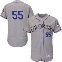 Colorado Rockies #55 Jon Gray Grey Flexbase Authentic Collection Stitched MLB Jersey