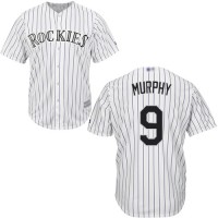 Colorado Rockies #9 Daniel Murphy White Strip New Cool Base Stitched MLB Jersey