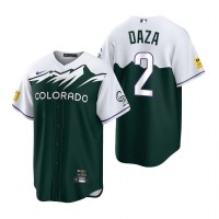 Colorado Colorado Rockies #2 Yonathan Daza Green Men's MLB Nike 2022 City Connect Game Jersey