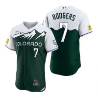 Colorado Colorado Rockies #7 Brendan Rodgers Green Men's MLB Nike Authentic 2022 City Connect Jersey