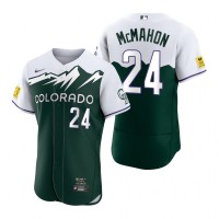 Colorado Colorado Rockies #24 Ryan McMahon Green Men's MLB Nike Authentic 2022 City Connect Jersey