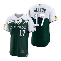 Colorado Colorado Rockies #17 Todd Helton Green Men's MLB Nike Authentic 2022 City Connect Jersey