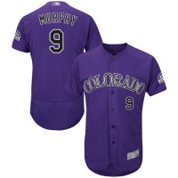 Colorado Rockies #9 Daniel Murphy Purple Flexbase Authentic Collection Stitched MLB Jersey